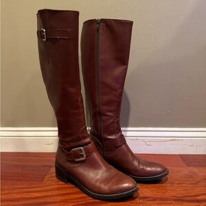 Cole Haan Tall Riding Boots in Brown Leather Size 9 Womens
